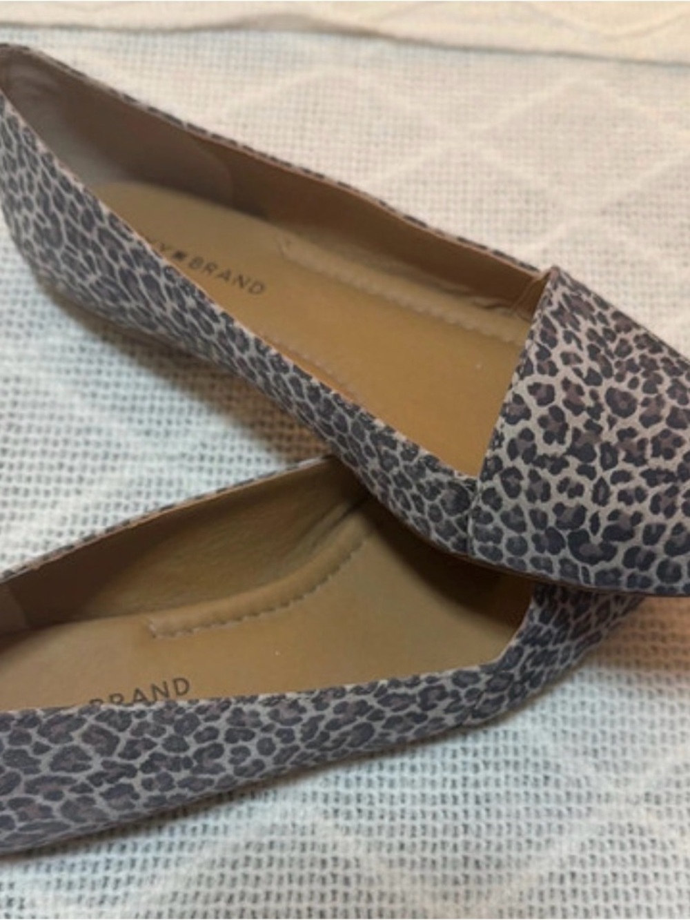 Lucky brand Women’s Leopard Print Pointed Toe Flats